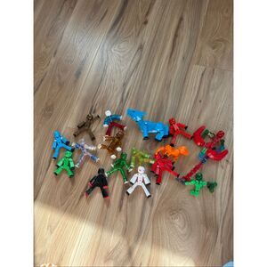 Stikbot Robot Lot Of 14 Stop Motion Animation Stickbot Monster Dino Studio Pets